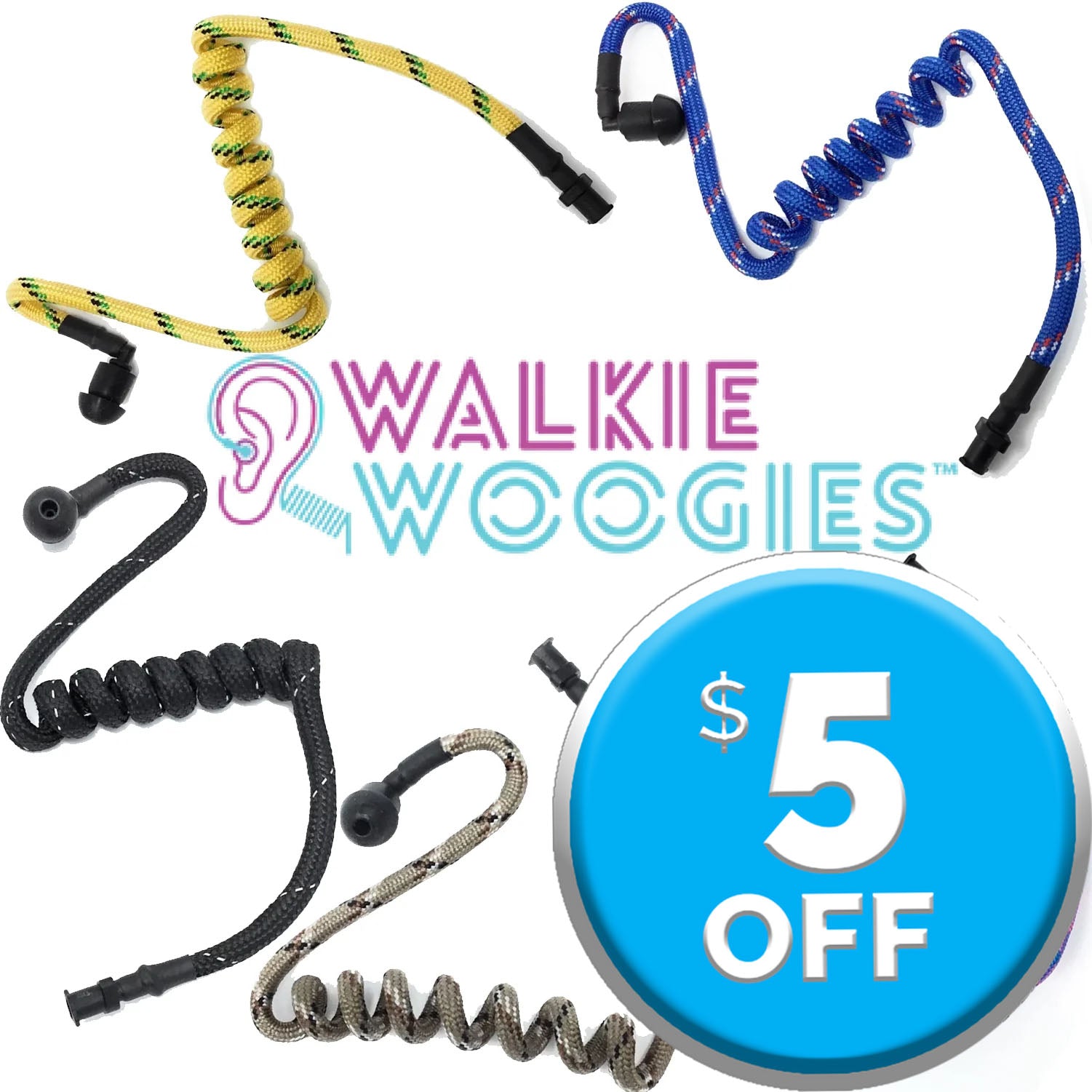 Walkie Woogies - Acoustical Surveillance Tube for Walkie Talkies (Various Colors)