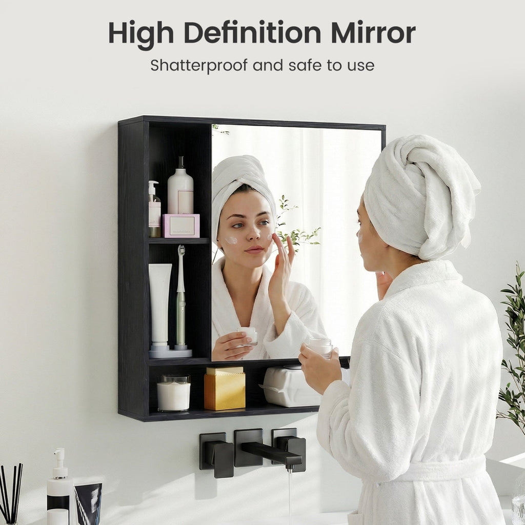Wall Mounted Bathroom Cabinet with Mirror Single Door