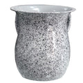 Wash Cup Steel White Marble