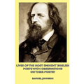 Lives of the Most Eminent English Poets with Observations on Their Poetry - Hardcover