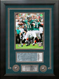 Carson Wentz 1st Career Win Philadelphia Eagles 16x20 Framed Photo with Replica 1st Win Game Ticket