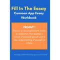 Common App Essay Workbook and Template for Prompt: Discuss an accomplishment, event, or realization - Paperback