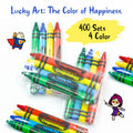 4-Color Crayon Sets – 400 Packs (1,600 Crayons), Wholesale Bulk, Non-Toxic