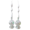 20 White Cotton Swirl Candles - 10 Packs of 2