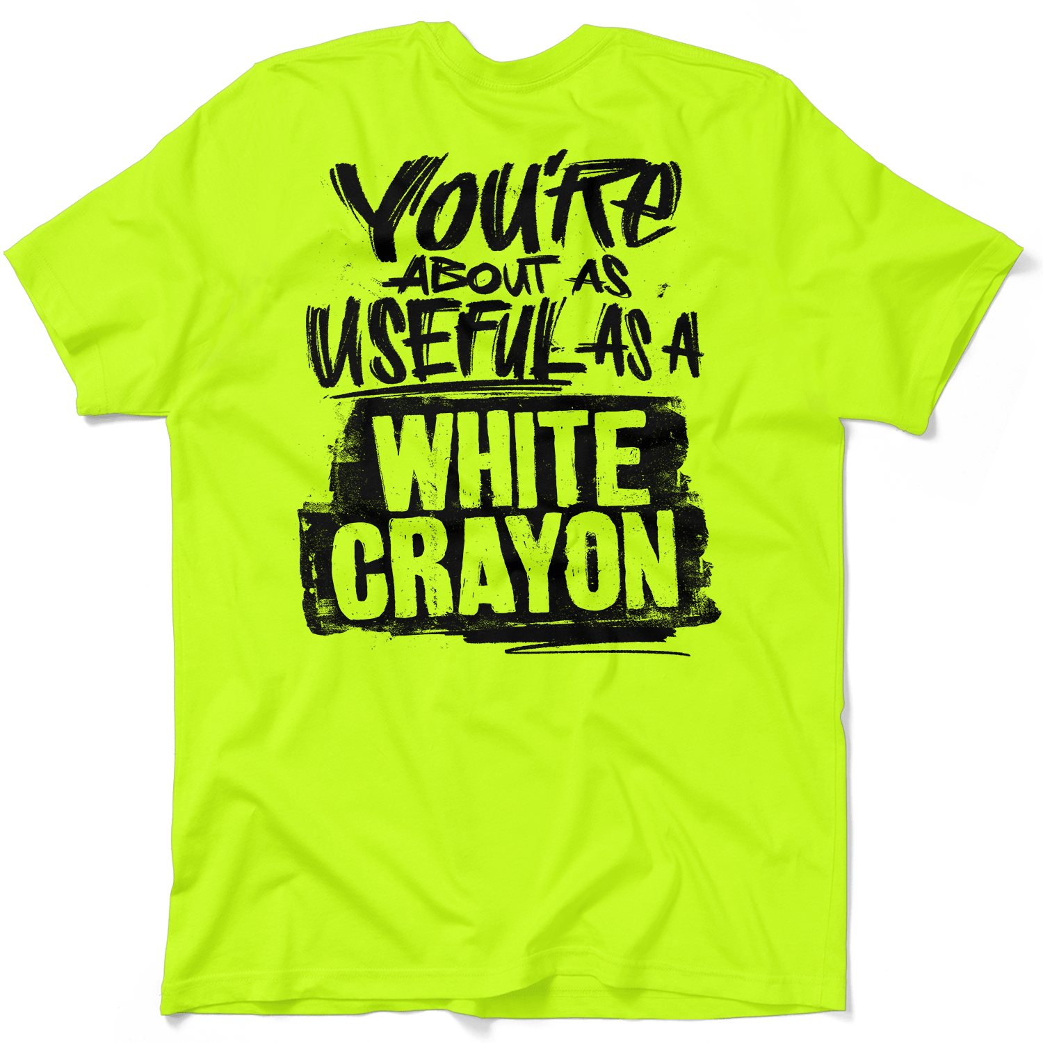 White Crayon - Safety Yellow T-Shirt