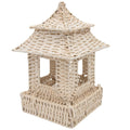12 Large White Rattan Pagoda Lanterns - Handmade