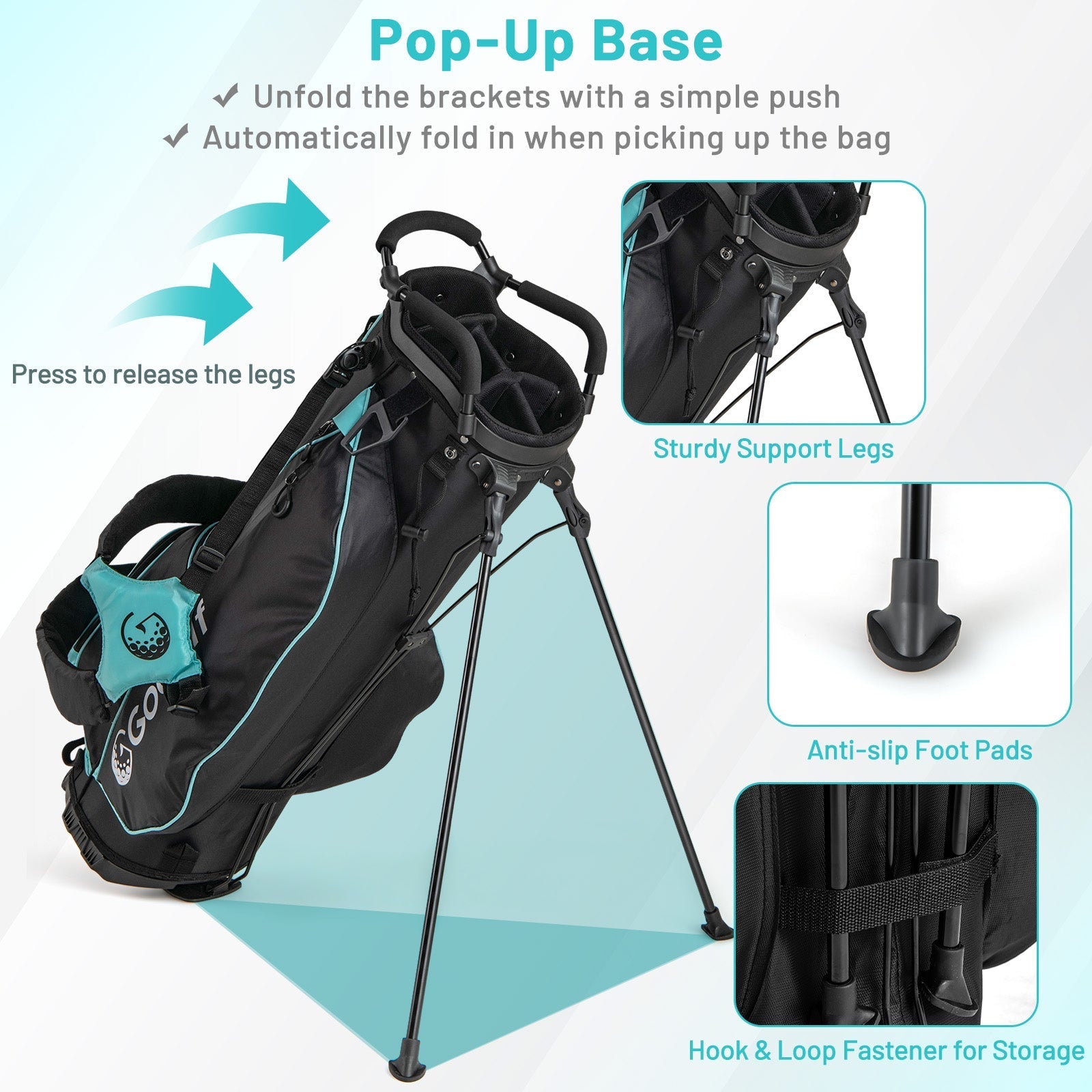 Women's Complete Golf Clubs and Bag Set Golf Stand Bag-Green