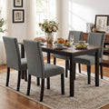 Wooden Dining Chairs Set of 4 with Bent Wood Legs
