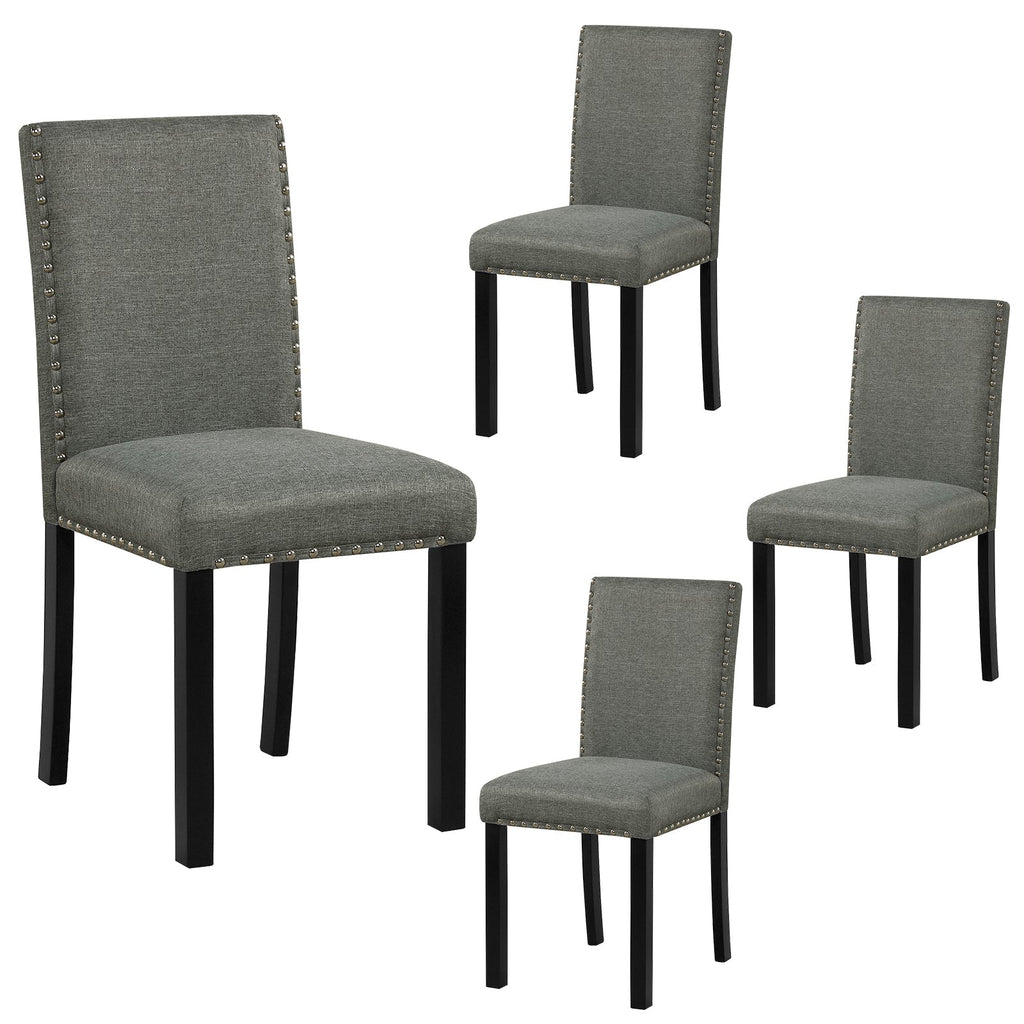 Wooden Dining Chairs Set of 4 with Bent Wood Legs