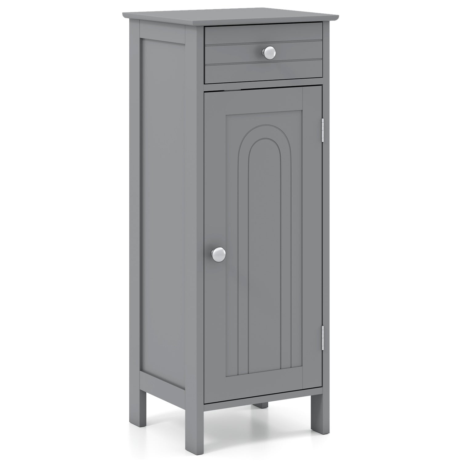 Wooden Storage Free-Standing Floor Cabinet with Drawer and Shelf