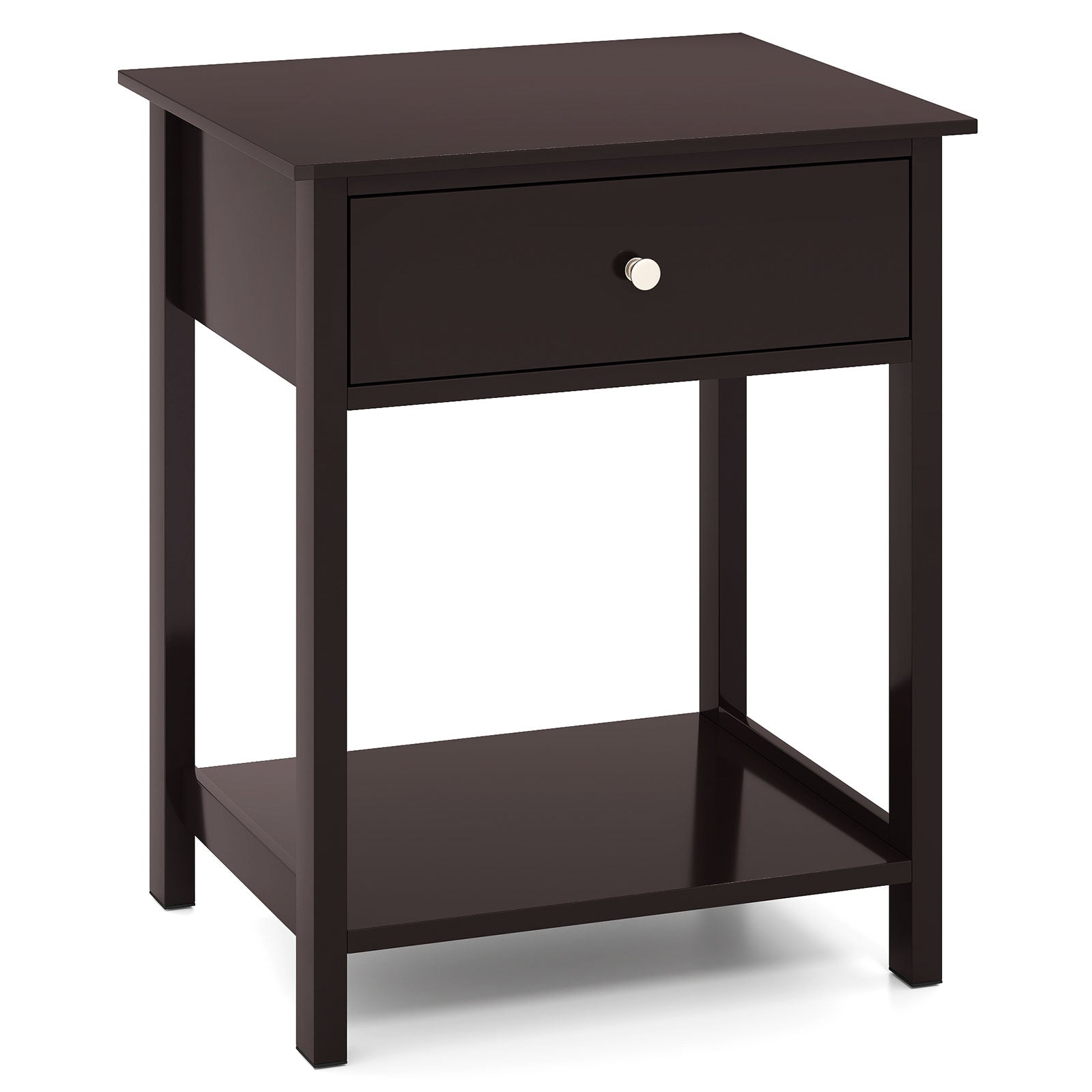 Wooden Storage Shelf with Drawer for Bedroom and Living Room