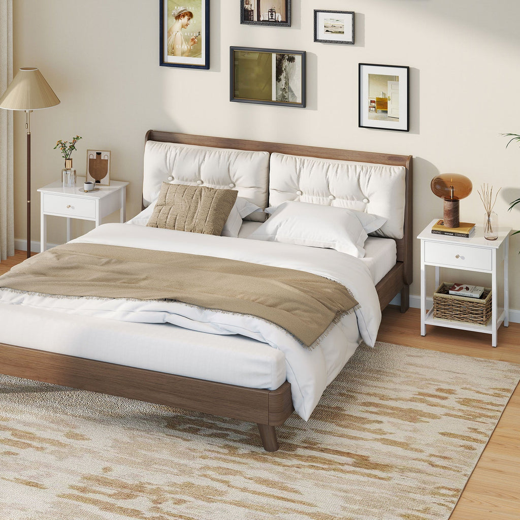 Wooden Storage Shelf with Drawer for Bedroom and Living Room