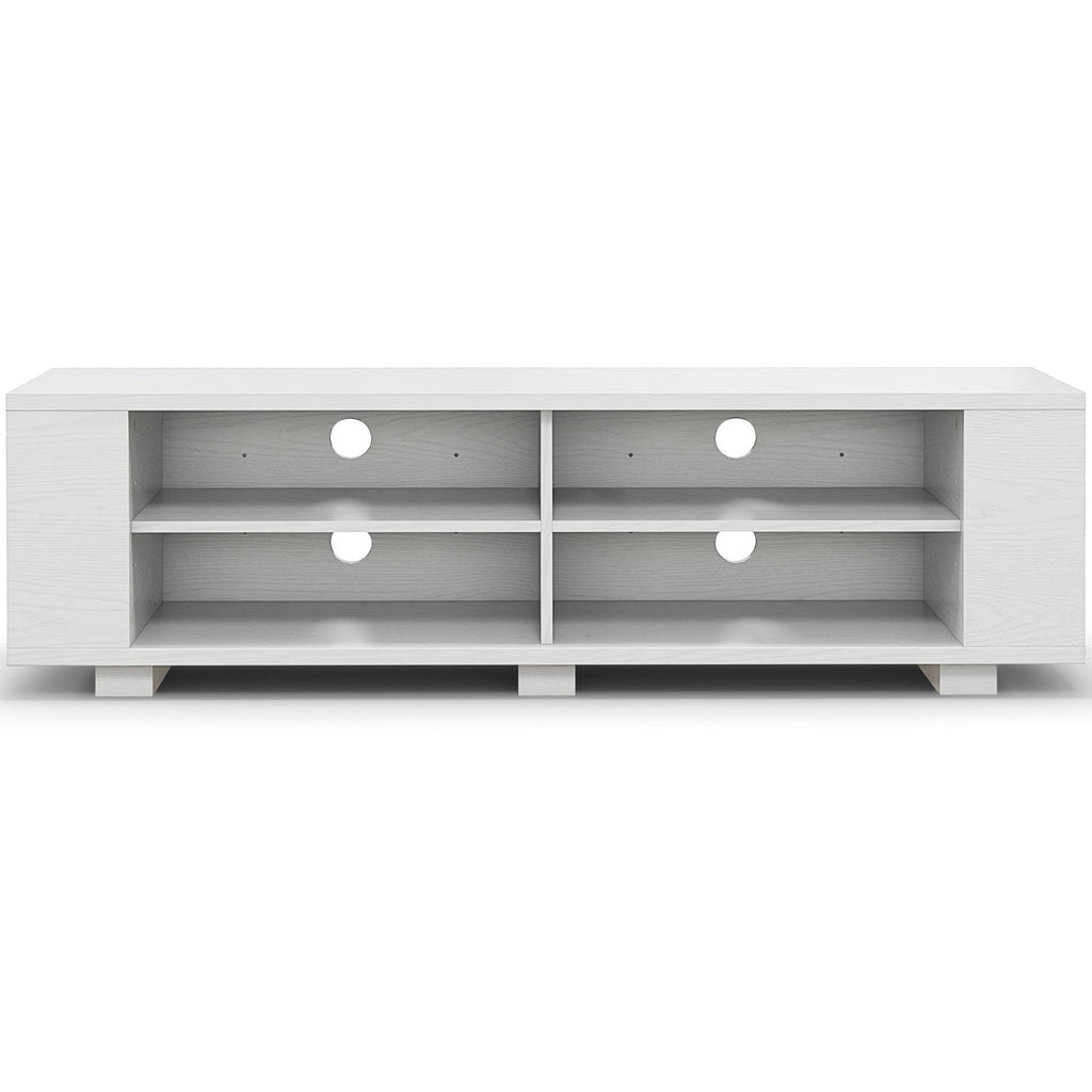 59 Inch Console Storage Entertainment Media Wood TV Stand-Walnut