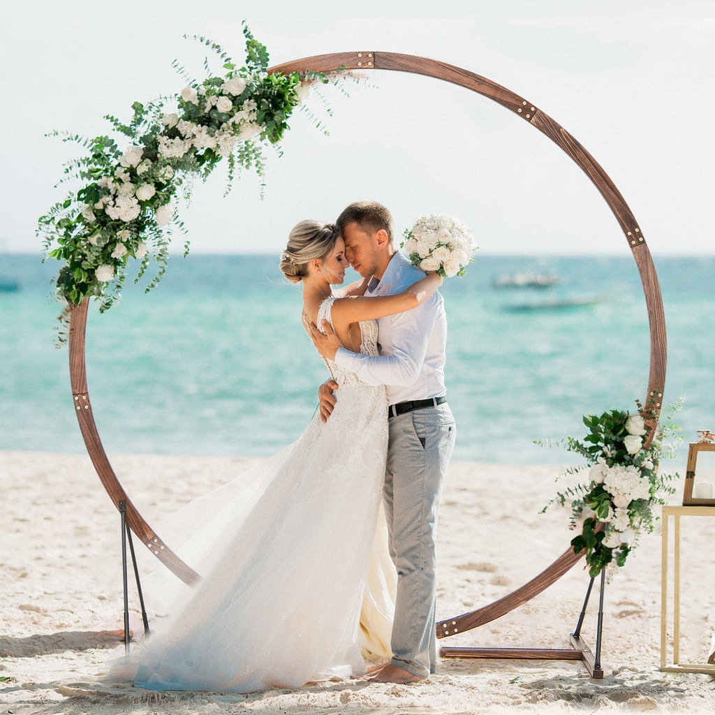 Wooden Wedding Arch Solid Wood Arbor Backdrop Stand for Wedding Ceremony
