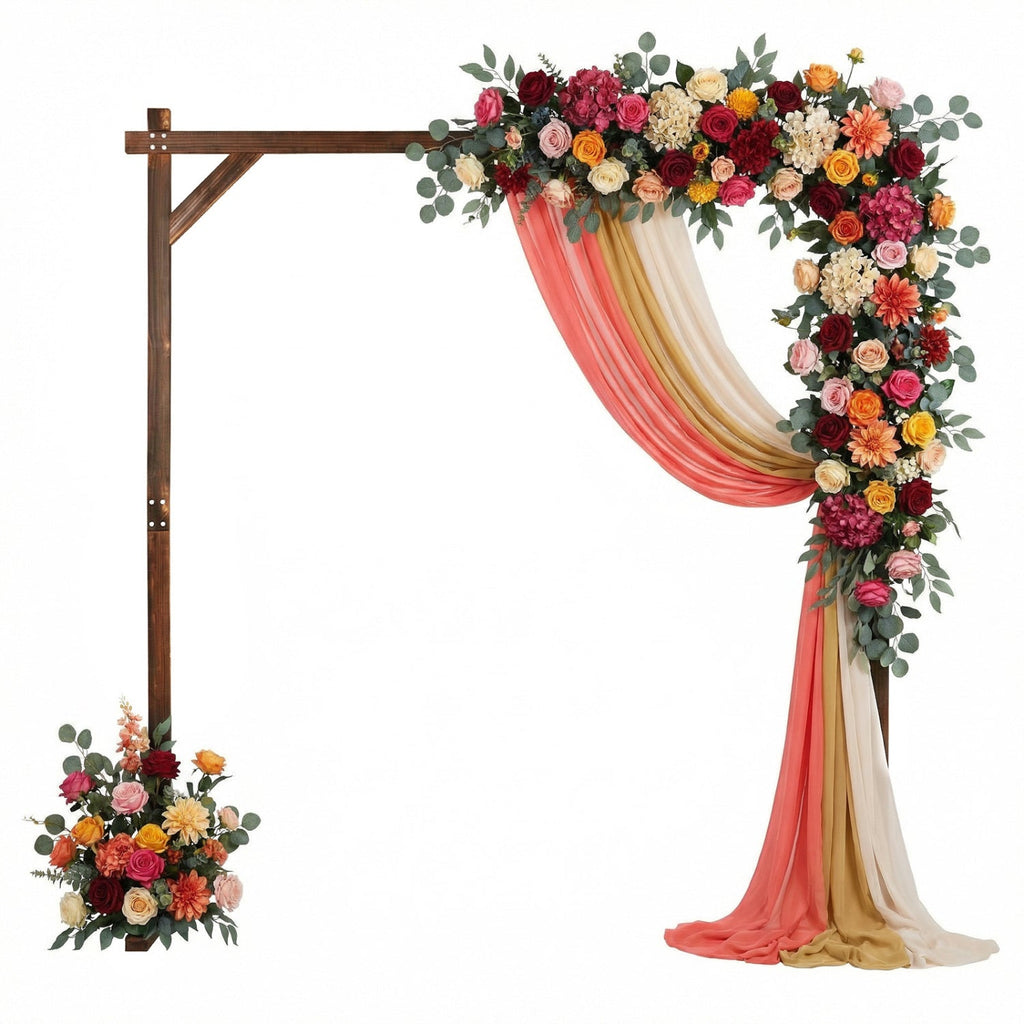 Wooden Wedding Arch Solid Wood Arbor Backdrop Stand for Wedding Ceremony