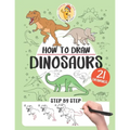 How to draw dinosaurs: 21 step-by-step drawings - Paperback