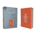 Niv, Thinline Bible, Leathersoft, Coral, Zippered, Red Letter, Comfort Print - Imitation Leather