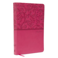 NKJV, Value Thinline Bible, Standard Print, Imitation Leather, Pink, Red Letter Edition - Imitation Leather