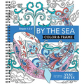 Color & Frame - By the Sea: Adult Coloring Book with Ocean Designs - Perforated Pages, Spiral Bound - Spiral