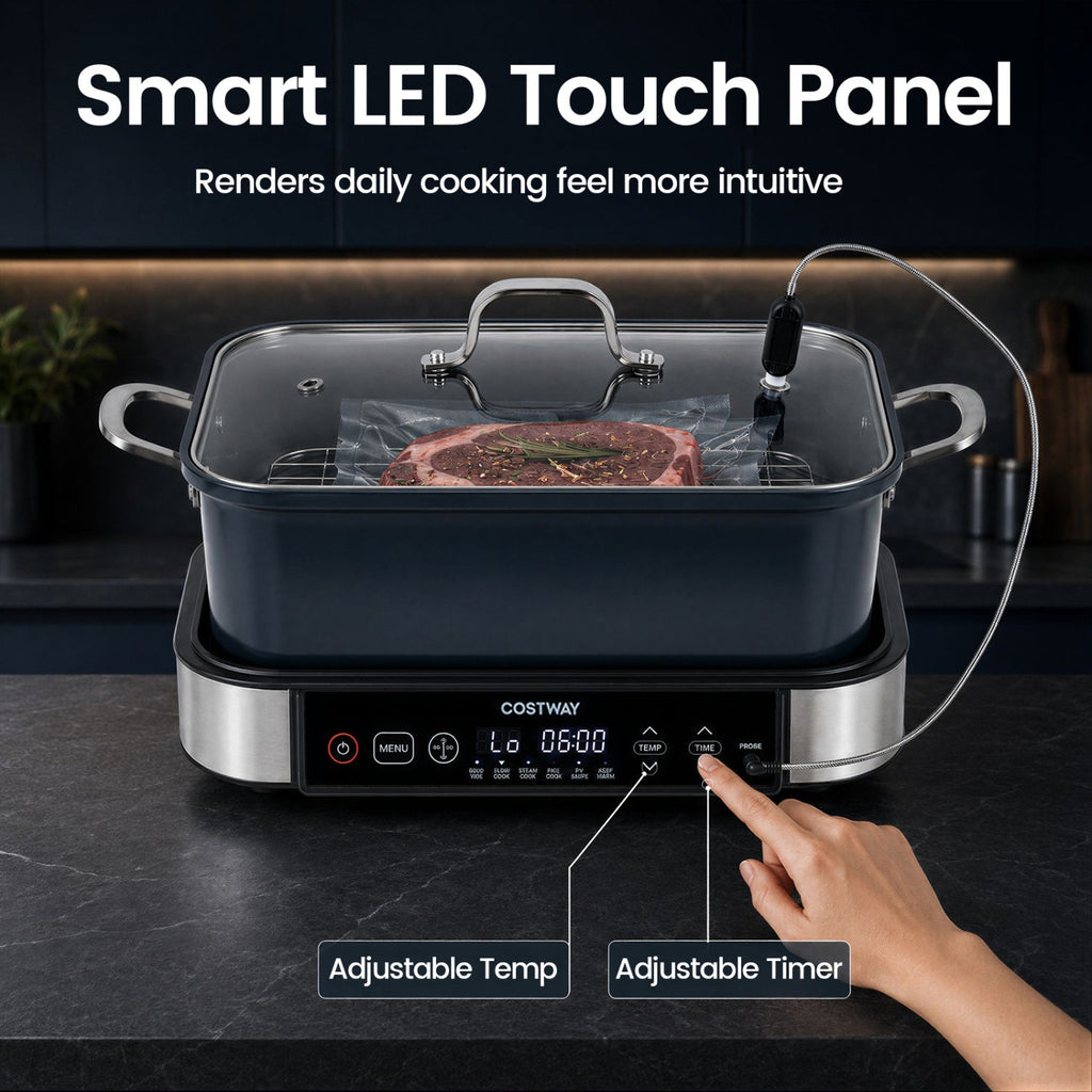 6-in-1 Programmable Slow Cooker with Timer and Keep Warm