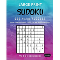 Large Print Sudoku 200 Hard Puzzles: Only One Difficulty Level For No Wasted Puzzles - Paperback