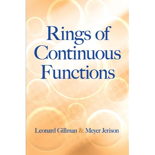 Rings of Continuous Functions - Paperback
