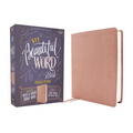 Niv, Beautiful Word Bible, Updated Edition, Peel/Stick Bible Tabs, Leathersoft, Pink, Red Letter, Comfort Print: 600+ Full-Color Illustrated Verses - Imitation Leather