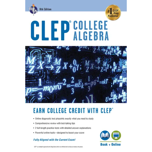 Clep(r) College Algebra Book + Online - Paperback
