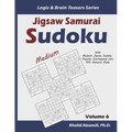 Jigsaw Samurai Sudoku: 500 Medium Jigsaw Sudoku Puzzles Overlapping into 100 Samurai Style - Paperback