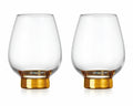 Column Gold Crystal Red Wine Glass