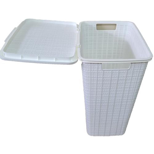 YBM Plastic Laundry Hamper (White)