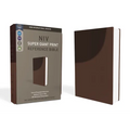 NIV, Super Giant Print Reference Bible, Imitation Leather, Brown, Red Letter Edition - Imitation Leather