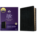 NKJV Life Application Study Bible, Third Edition, Large Print (Bonded Leather, Black, Indexed, Red Letter) - Bonded Leather