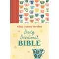 Daily Devotional Bible King James Version [Tangerine Tea Time] - Hardcover