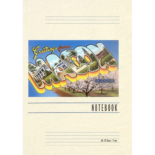 Vintage Lined Notebook Greetings from Macon - Paperback