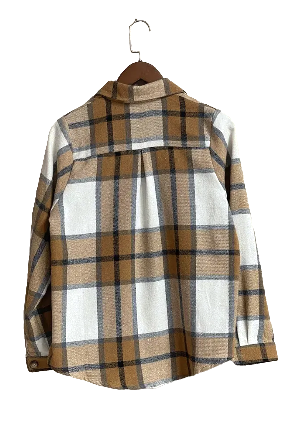 Plaid Flannel Button Up Shacket  {Short Length}