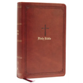 KJV Holy Bible: Large Print Single-Column with 43,000 End-Of-Verse Cross References, Brown Leathersoft, Personal Size, Red Letter, Comfort Print: King - Imitation Leather
