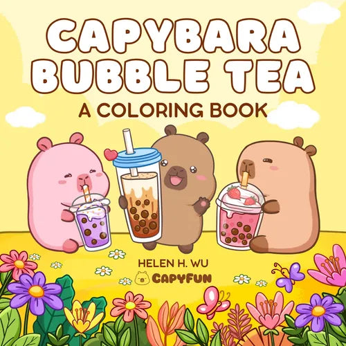 Capybara Bubble Tea: A Coloring Book - Paperback