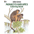 Monkeys and Apes Coloring Book - Paperback