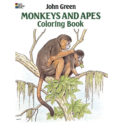 Monkeys and Apes Coloring Book - Paperback