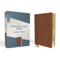 Niv, Personal Size Bible, Large Print, Leathersoft, Brown, Red Letter Edition, Comfort Print - Imitation Leather