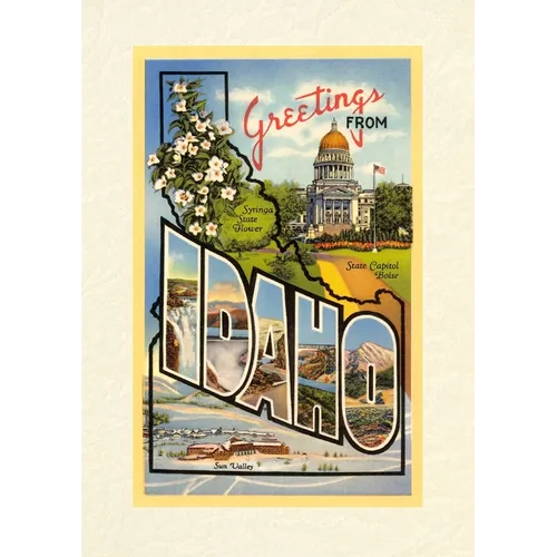 Vintage Lined Notebook Greetings from Idaho - Paperback
