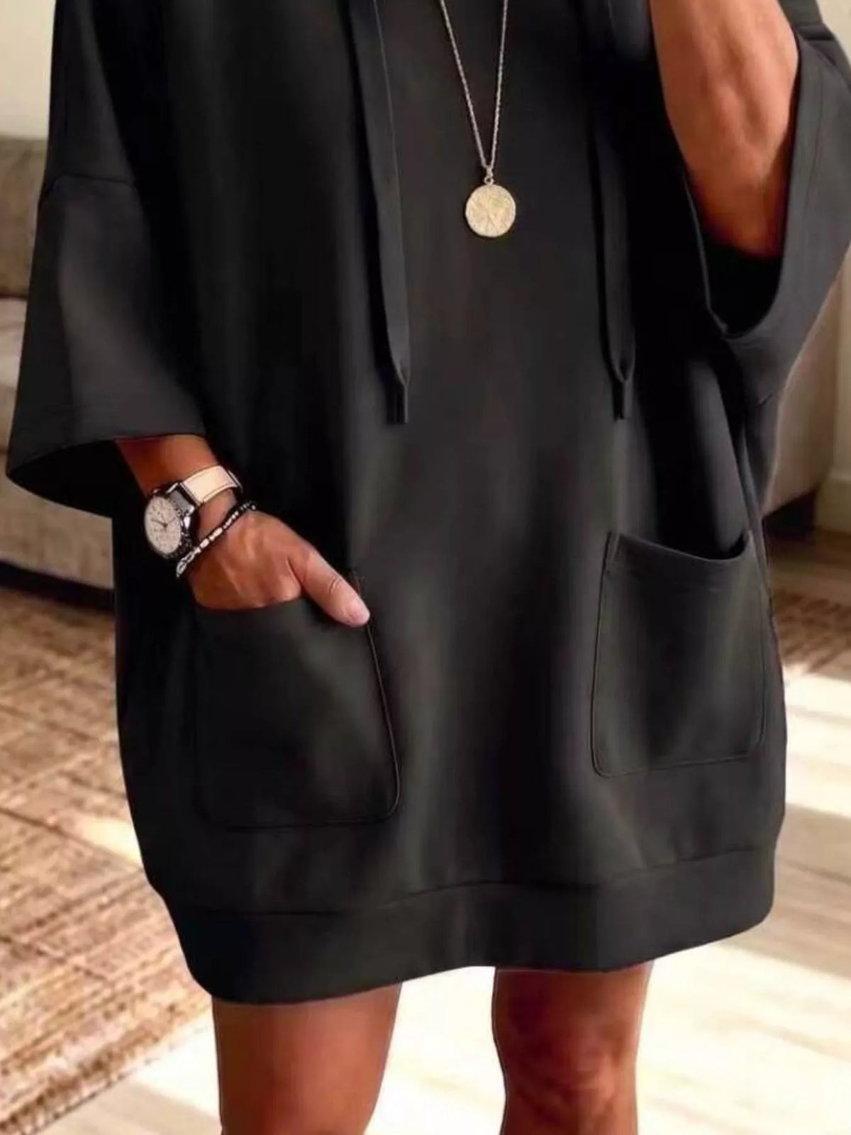 Full Size Drawstring Oversized Front Pockets Oversized Hoodie Plus Size