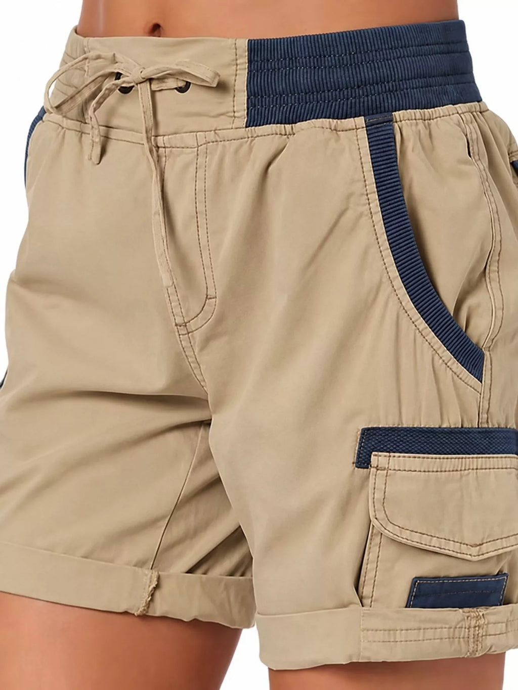 Full Size Drawstring Cargo Shorts Plus Size