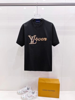 LV Heavy Sequin Embroidery T-Shirt