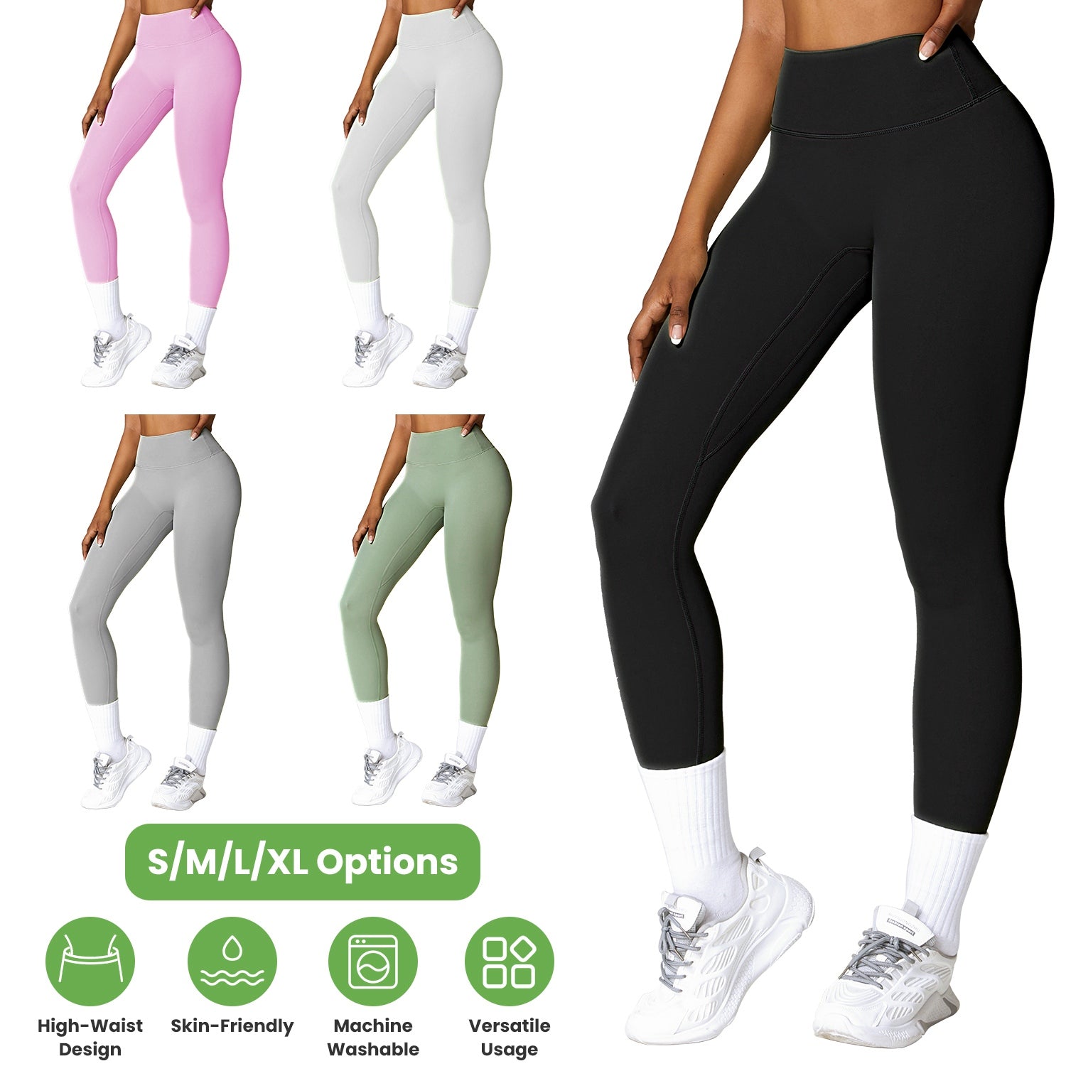 Women's High Waist Leggings with Tummy Control