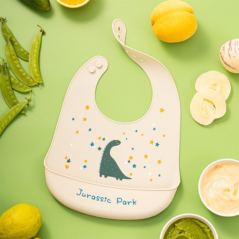 Baby Waterproof And Stain-resistant Food-grade Silicone Bib