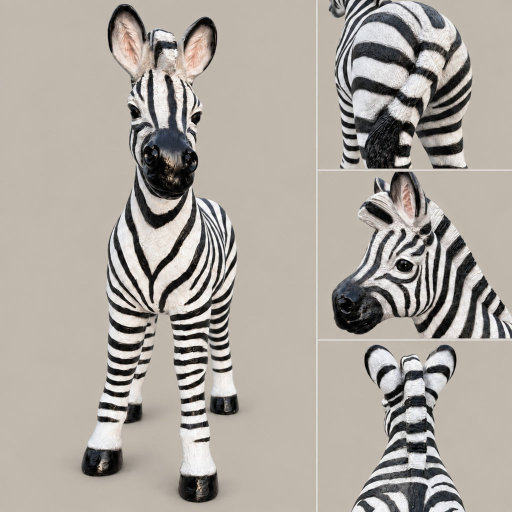 Standing Zebra Garden Statue 27.56 Inch