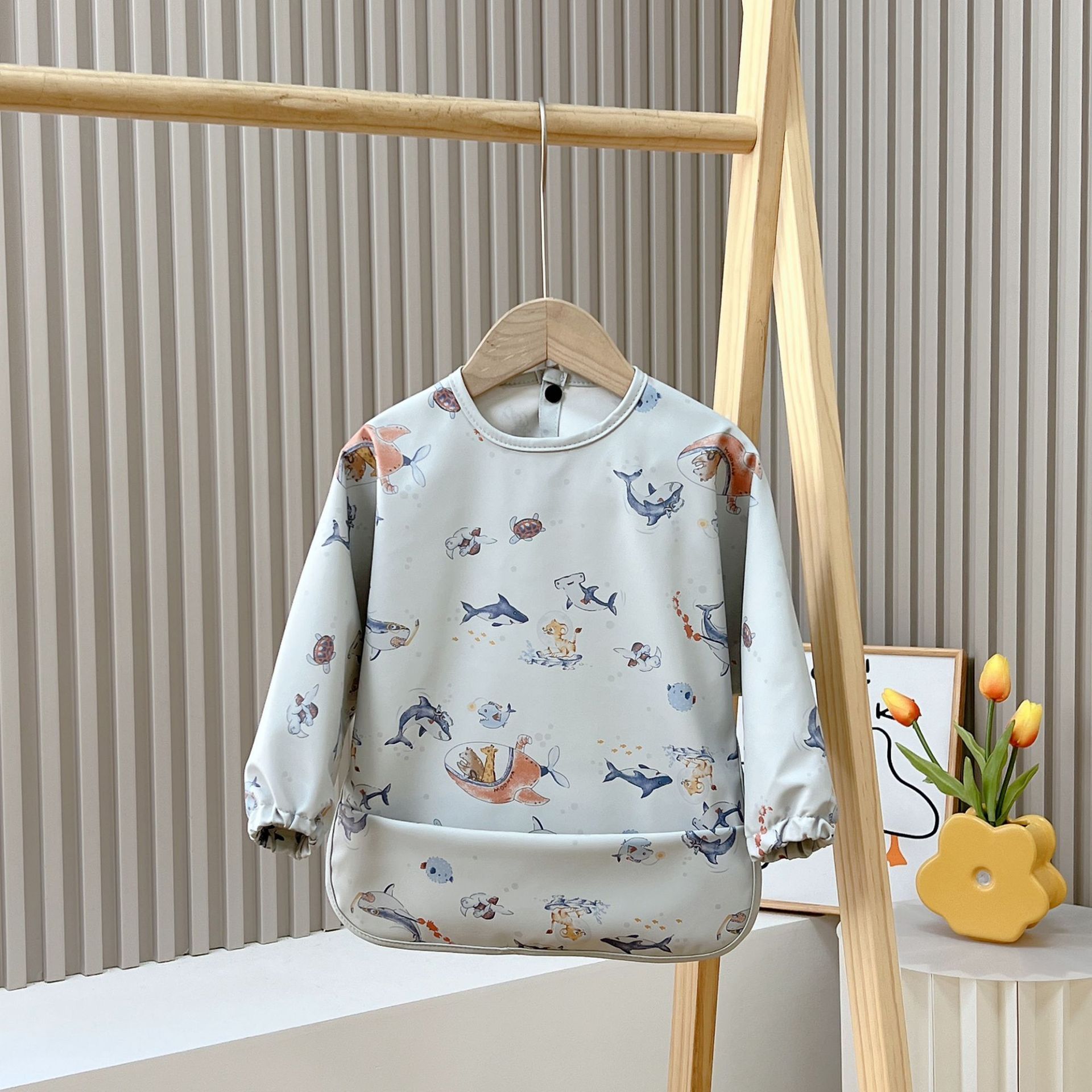 New Children's Waterproof Inside-out Wear Anti-dirty Overclothes