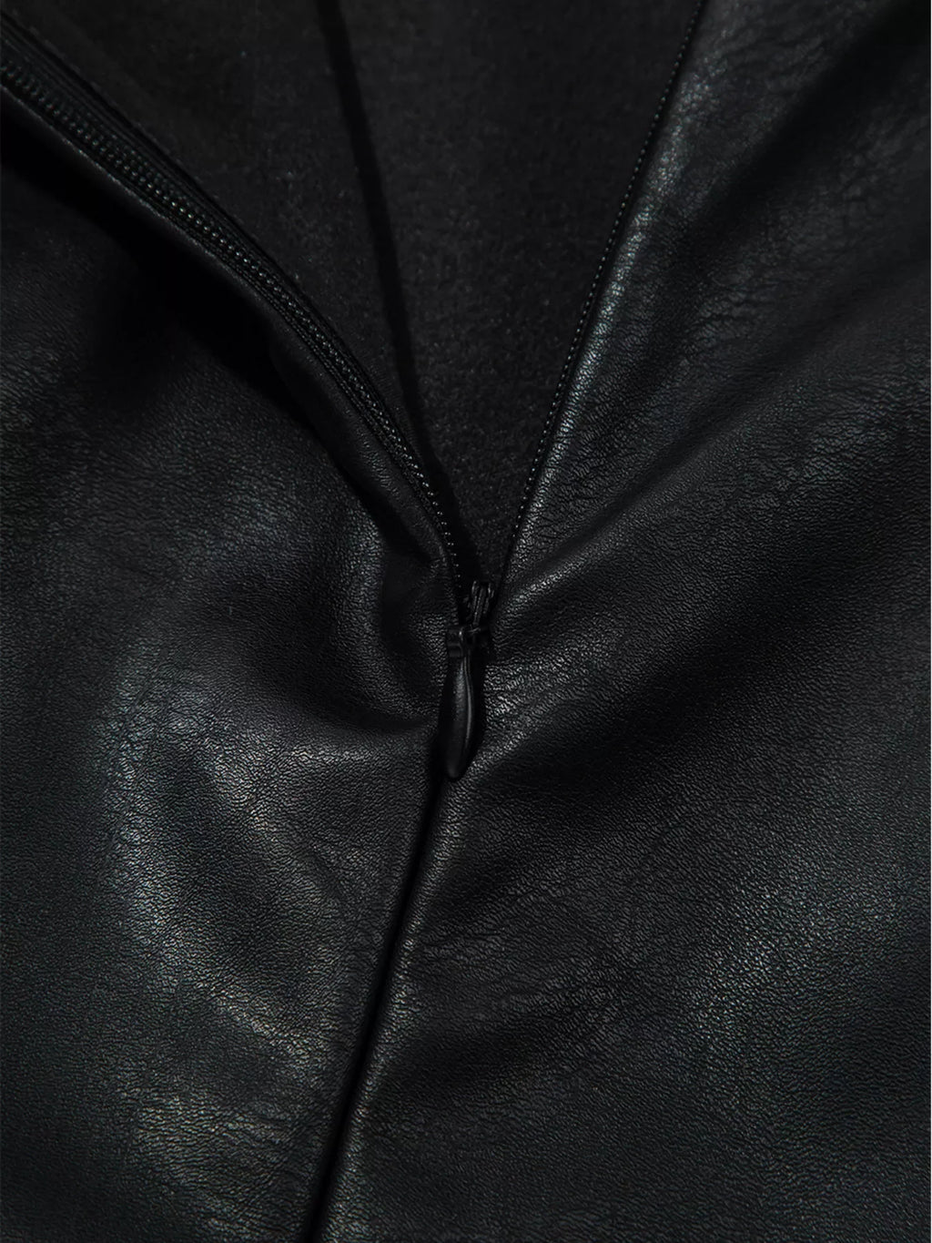 Vegan Leather Sleeveless Mini Dress